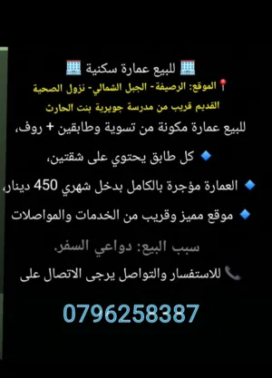 عمارة شقق للبيع من المالك مباشرة
