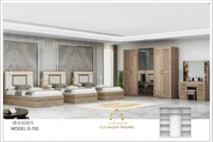 طقم غرفة نوم مكون من 7 قطع، 3 أسرّة، مقاس 120×200   3 Beds Bed Room Set 7pcs 120x200
