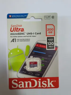 كرت ذاكرة مساحة 200 جي بي sd card