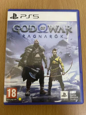 شريط لعبة **God of War Ragnarök** أصلي لجهاز بلايستيشن 5 (PS5)، بحالة ممتازة وشغال تماماً.