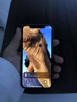 آيفون X أبيض مستعمل بحالة ممتازة بسعة 64 جيجابايت