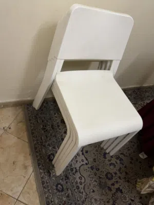 Table and chairs white IKEA along with complementary mattresses