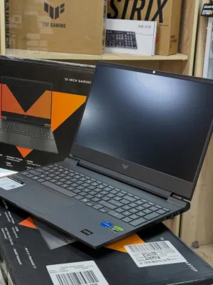 لابتوب HP Victus 15 RTX 4050 I5 (13) H ram 16 لابتوب مفتوح من كارتون لغرض الفحص يعني جديد بسعر مستخم