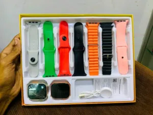 طقم ساعتين ذكية مع سبعة استيك هدية ساعة الترا ماركة 030 ذات الخامة العالية