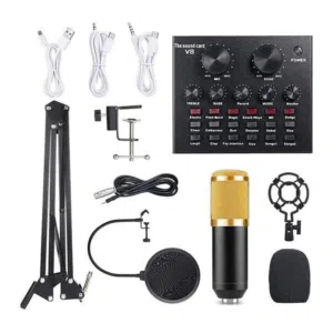 مايك ومكسر v10 Microphone and mixer