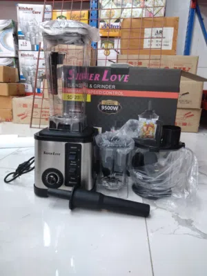 Silver Love SC-2027 3-in-1 Blender & Grinder  9500W Powerful Motor  Variable Speed Control