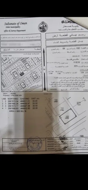 Residential Land for Sale in Al Batinah Sohar