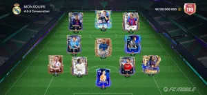 Compte fc mobile cêne 119 with a lot of légende players
