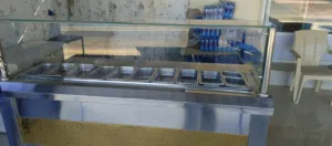 ثلاجه سلطات مترين 12 صحن للبيع ومقلى فلافل وبطاطا حوضين وقرل تسخين ساندويتش للبيع بحاله ممتازه