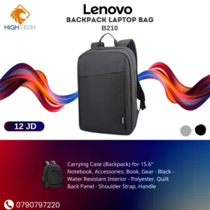 LENOVO LAPTOP BACKPACK BAG - حقيبة لابتوب لينوفو ظهر موديل B210 حجم 15-15.6 انش.
