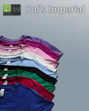 شروة تيشيرتات مكونة من 1200/1400 قطعة مشكل ألوان و قياسات من S/M/L/XL ماركة Sol's Imperial الفرنسية