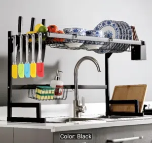 Sink organizer for kitchen cabinets and dishes and all items in one frame and anti corrosion
