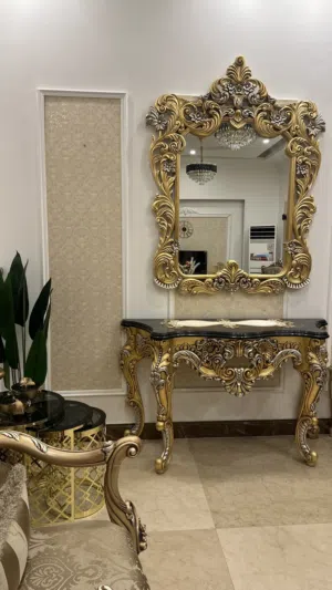 ميز مدخل ومرايا ملكي فاخر