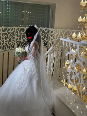 فستان عرس لبس ساعتين فقط