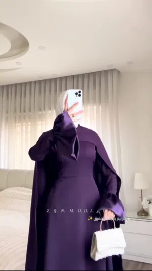 فستان قطعتين كم بڤ كلوش