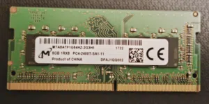 رام لابتوب ماركة micro حجم الرام 8 كيكا، نوع الرام DDR4، سرعة الرام 2400
