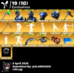 حساب فورت و روكت فيه اكثر عن 42 لعبه مدفوعه فيه قراند و ألعاب تختيم.