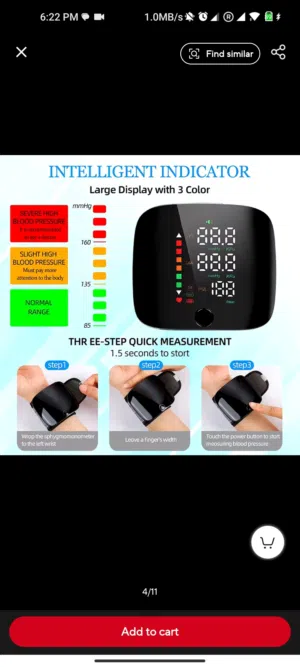 New LED Wrist Blood Pressure Monitor Rechargeable With Voice