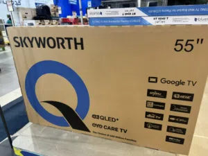 شاشة سكاي ورث 55 بوصة QLED 120 هرتز جديد مخصصه خصيصه للألعاب ومشاهدة الأفلام جديد مع ضمان سنه