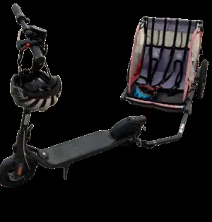Ninebot F2 Plus + Helmet with kids trailer + Helmet