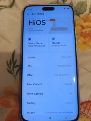 Tecno pova slim 8gb Ram 256gb