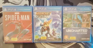 CD SPIDER MAN + RATCHET CLANK+UNCHARTED OFFER