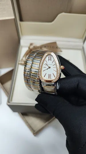 Bvlgari Rose Gold Metallic Stainless Steel Women Watch