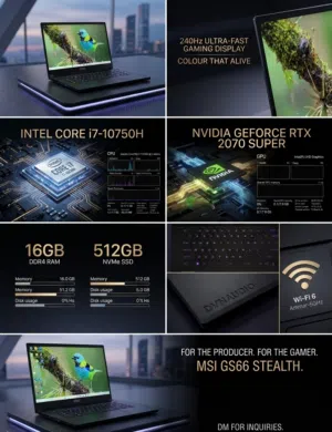 MSI GS66 Stealth - Premium Gaming Laptop ( Flawless Condition / Personal Use )
