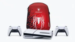 PS5 Disc + 2 Controllers + 5 Games + Original Bag  نظيف جدا