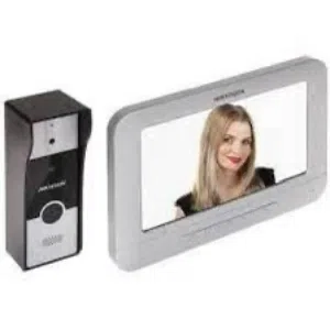 نظام الانتركوم الداخلي المنزلي HIKVISION KIS202 - جرس باب فيديو،تحدث بدون استخدام اليدين، شاشة واضحة