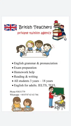 British English teacher in Sur