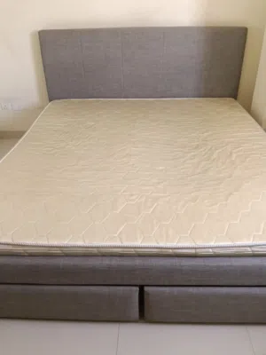 bed with mattress