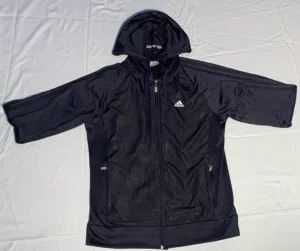 Adidas Men’s Black Jacket Hooded Lightweight Reflective Logo Excellent Condition Stylish
