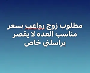 مطلوب زوج رواعب اصليات بسعر مناسب
