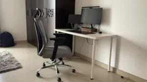 Office Chair, Table & Monitor ( Complete Work from Home Setup)