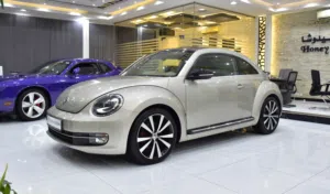 Volkswagen Beetle Turbo ( 2016 Model ) in Beige Color GCC Specs