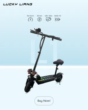 Light weight Long Range High-Speed Electric Scooter  Lucky Liang L1 Electric and Foldable E Scooter