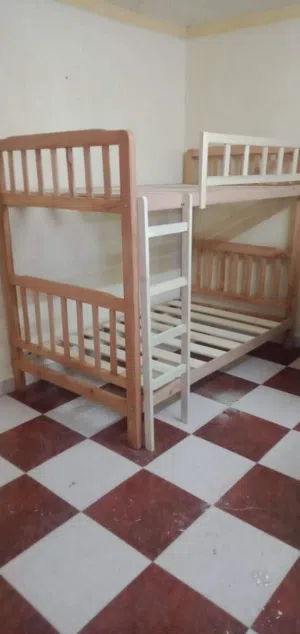 سرير خشب بملل والسلم والحاجز دورين Furniture oh