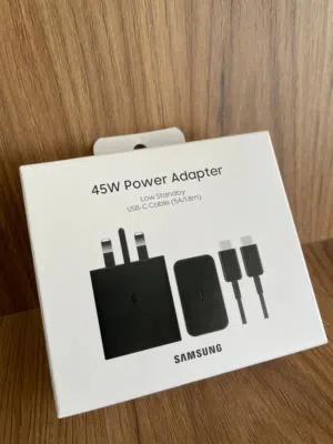 New original Samsung adapter 45W  أدابتر سامسونج الأصلي 45W، عظمة ووصلة