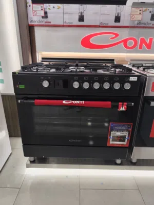 عرض نااار على فرن كونتي 90 سم اسود مع شاشه فل سيفتي كامل مع مراوح