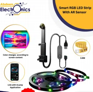 Smart RGB LED Strip with AR Sensor حبل إضاءة ذكية مع تغيير تلقائي