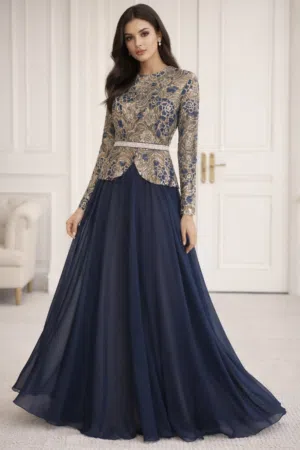 فستان سهرة طويل مميز وانيق