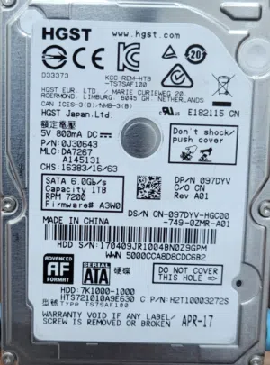 HGST original 1tb HDD