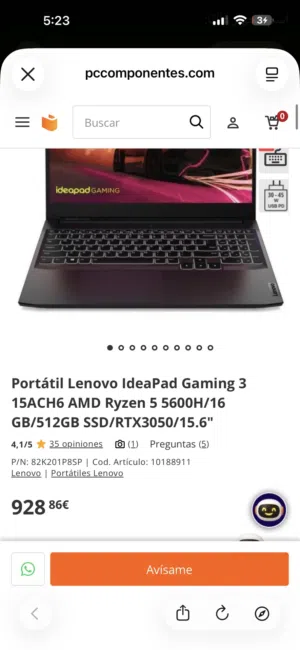 Lenovo IdeaPad Gaming 3 15ACH