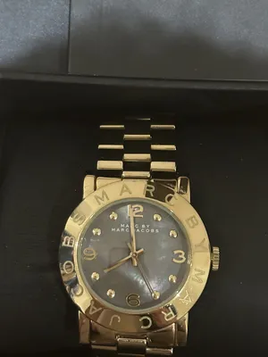 Marc Jacobs, grey mother of pearl, gold watch