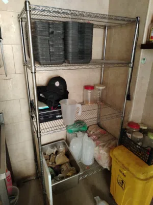 ستاند رفوف ستانلس ستيل صنف أول للحمام أو للمطبخ