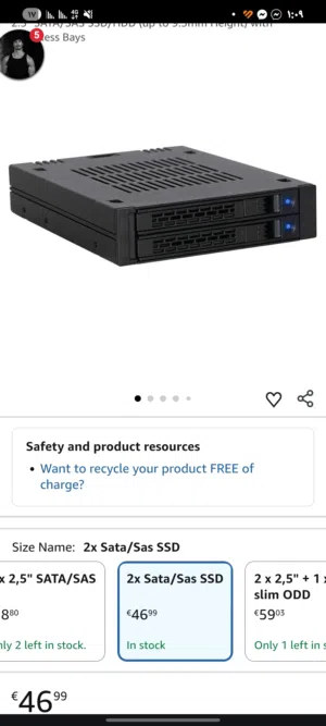 راك هارد ssd وhhd ياخذ هاردين نفس الوقت جديد