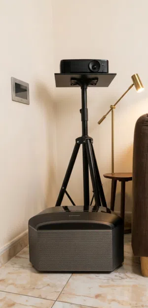 Optoma S431UK DLP Projector + Tripod stand + Speaker + Amazon fire stick Plug and Play Bluetooth