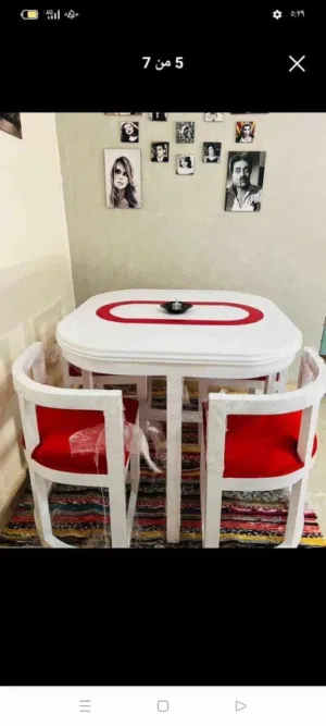 سفرة متداخلة مودرن 4كراسي و متاح تنفيذ اي لون وبخصم25%