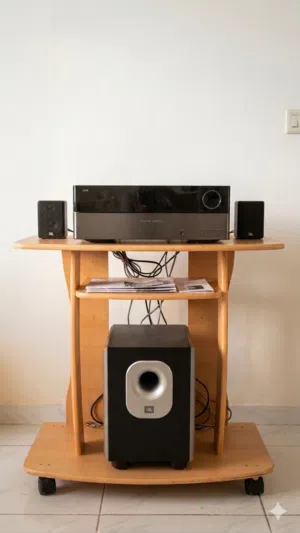 للبيع مسرح منزلي متكامل Harman Kardon + طقم سماعات JBL احترافية »